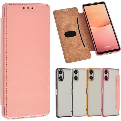Xperia 10 VI ケース 手帳型 TPU手帳 リー ピンクゴールド 携帯ケース B044X10VIPG 3315