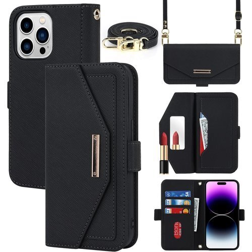 for iPhone 15 Pro Max ケース 手 レザー for iPhone 15ProMax ブラック 3681