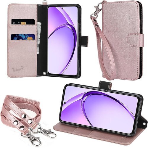 wisers OPPO A3 5G ケース 手帳型 ス トラップ/ネックストラップ 2024 2025 年 新型 3759