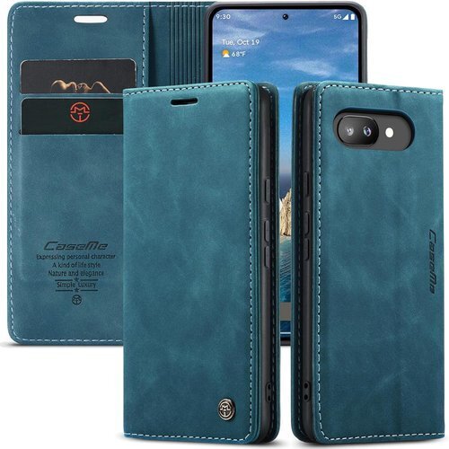 Pixel 9a ケース 手帳型 Google ピクセ 携帯カバー 横置き機能 マグネット式 おしゃれ・グリーン 3908