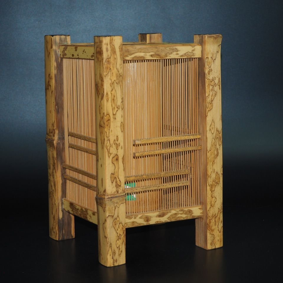 【新品・未使用】高級 竹製 花びん 大分 竹細工 工芸品 レトロ 高さ 箱付き j4550089531002_1.jpg