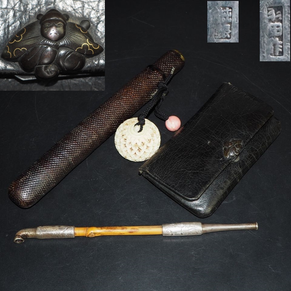 煙草入れ 純银煙管 金緒締 アンティーク 美術品 工芸品 2025年最新】Yahoo!オークション -煙管 銀(アンティーク