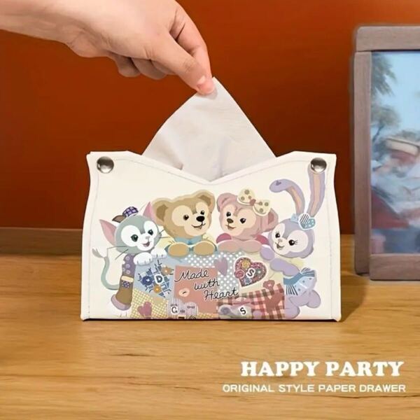 【新品】ダッフィー ティッシュボックス ティッシュケース お部屋や車に♪ シェリーメイ Duffy ディズニー