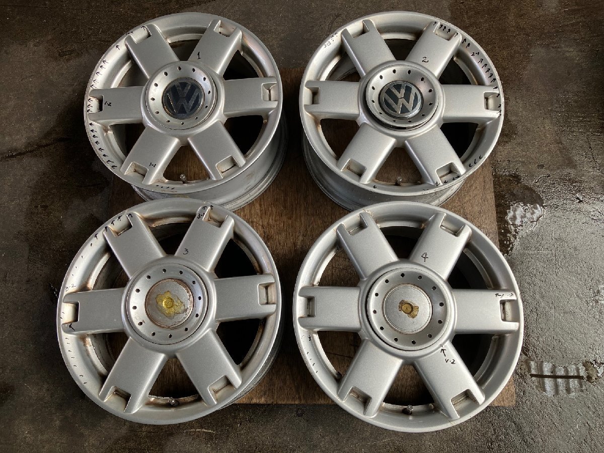  Volkswagen Lupo GTi 6E ~ колесо BBS 6.5J 15 дюймовый ET43 4H 100 4 Honda число царапина есть / 6E0601025A / VW LUPO GTI 6.5 15 43 6EZVY