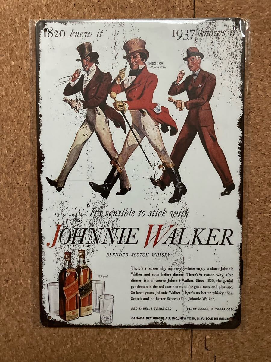 特大!ジョニーウォーカー Johnnie Walker 非売品 アンティーク看板 Yahoo!オークション -「ジョニーウォーカー」(看板) (広告