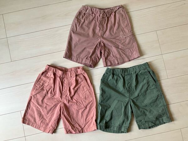 ユニクロ キッズ 子供 120 ハーフパンツ 半パン 半ズボン まとめ売り クライミングショーツ イージーショートパンツ ピンク グリーン 緑