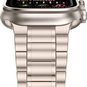 Anlinser 互換性ありアップルウォッチバンド 49mm 46mm 45mm 44mm 42mm, メンズとレディース5チェーンメタルApple WatchバンドiWatch Ultra
