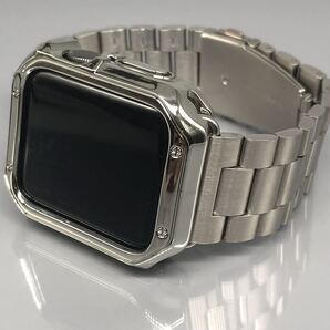 シルバー 厚 ステンレス アップルウォッチバンド Apple Watch カバー ケース ウルトラ 38mm 40mm 41mm 42mm 44mm 45mm 46mm 49mm