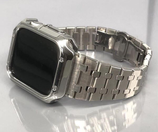 鏡面 シルバー ステンレス アップルウォッチバンド Apple Watch ultra ケース カバー 38mm 40mm 41mm 42mm 44mm 45mm 46mm 49mm