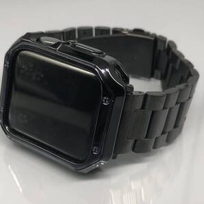 ブラック 厚 ステンレス アップルウォッチバンド Apple Watch カバー ケース ウルトラ 38mm 40mm 41mm 42mm 44mm 45mm 46mm 49mm