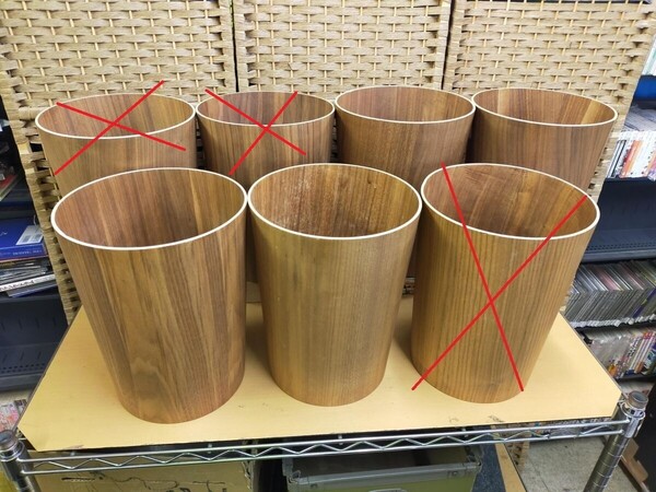 Ffg_01A_0002 ゴミ箱 ダストボックス 上開き 木製ごみ箱 9L 丸/ダークブラウン ダストボックス コンパクト リビング くず入れ BISOZER 4個