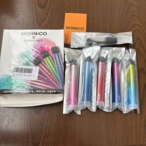 707p1910☆ NONNICO X 電子タバコ 使い捨て vape ベイプ シーシャ 7500回吸引可能 フレーバー5種類 5本入り