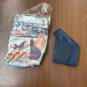 707p2310☆ いきいきLife 手首 サポーター メッシュ (薄手で水仕事でも使えるx理学療法士監修) 日本製(ネイビー, 右手用(S-M))