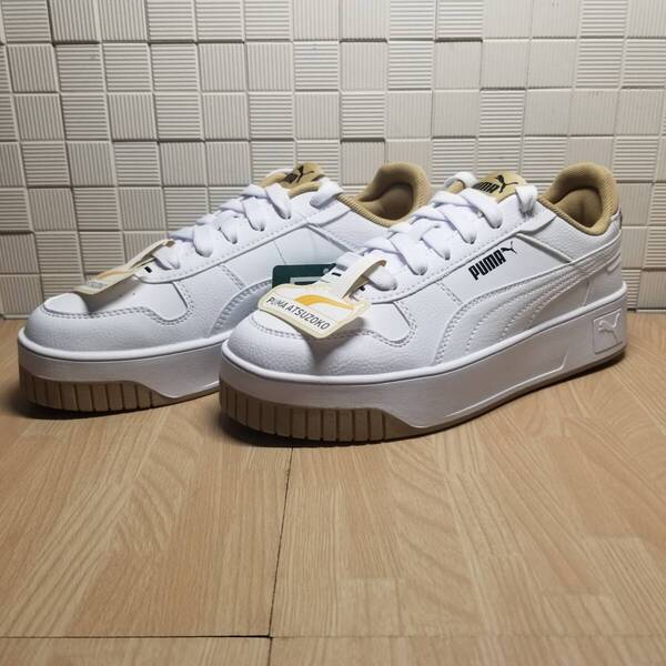 送料無料・新品未使用!!プーマ PUMA カジュアルシューズ スニーカー / キャリーナ ストリート レオ / 白 ホワイト 23.0cm