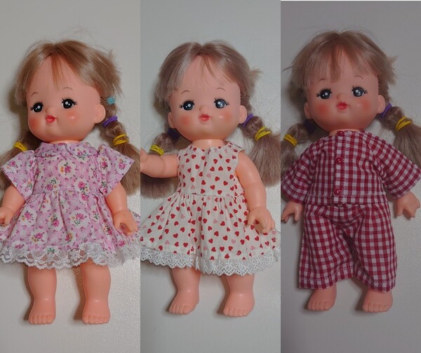 ハンドメイド メルちゃん服 ワンピース2着 パジャマ 12