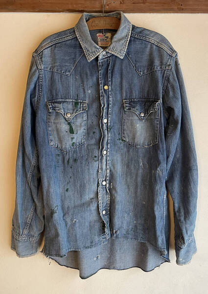 ★Lev’is shorthorn denim shirts 50s' リーバイス ショートホーン デニムシャツ 50年代★