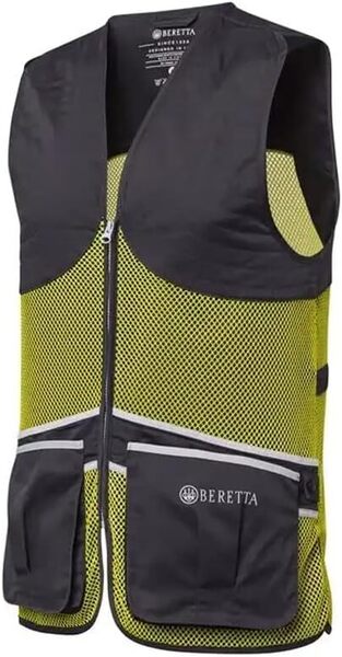 新品国内在庫 (M)ベレッタ BERETTA 男女兼用 フルメッシュ 射撃ベスト Ice Gray & Sulphur Spring