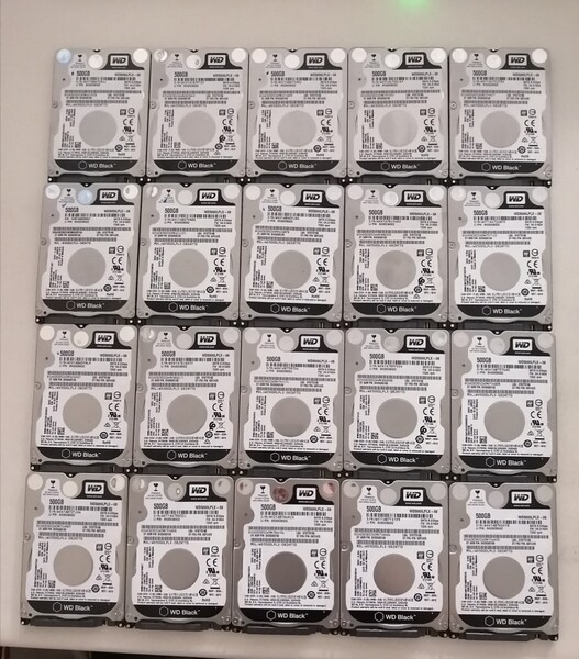 型番:WD5000LPLX 500GB HDD 2.5インチ 35点セット
