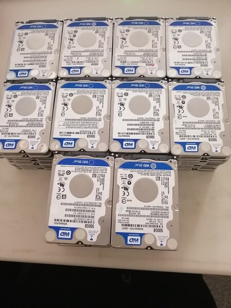 WD HDD 500GB 2.5インチ50点セット