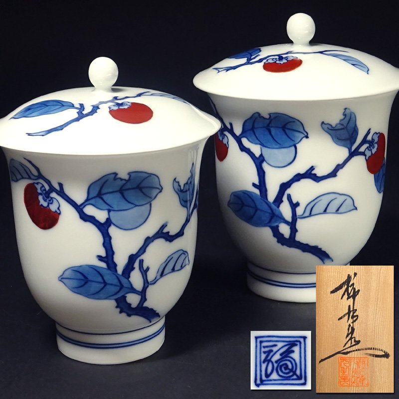 大正~昭和初期 柿右衛門 染錦柳小鳥絵丸胴型花器 共箱 渦福 小畑秀吉 Yahoo!オークション -「小畑」(日本の陶磁) (陶芸)の落札相場