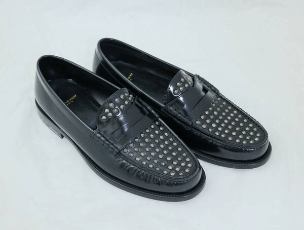 定価20万 新品 サンローランパリ シューズ ローファー 男女兼用 黒 40.5(約25.5cm)SAINT LAURENT PARIS