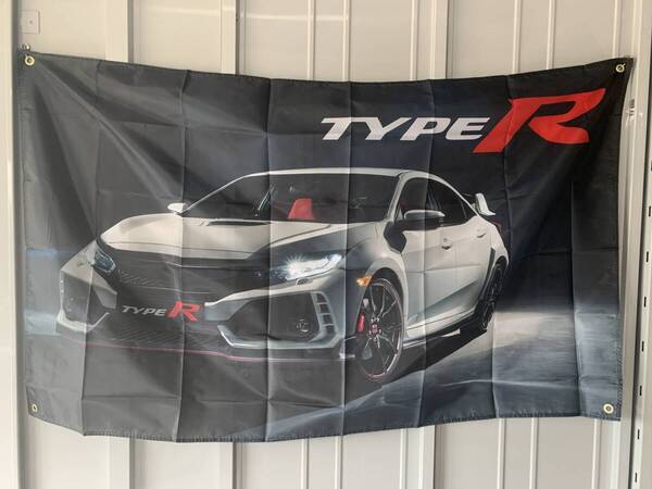 【送料込み】ホンダ シビックタイプR CIVIC TYPE R HONDA 1 特大フラッグ 約90x150cm バナー タペストリー 旗 ガレージ装飾 バイク