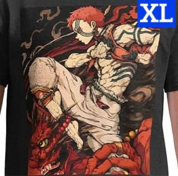 新品|猗窩座|XLサイズ|Tシャツ|鬼滅の刃|無限城|綿100%|あかざ|破壊殺|血鬼術