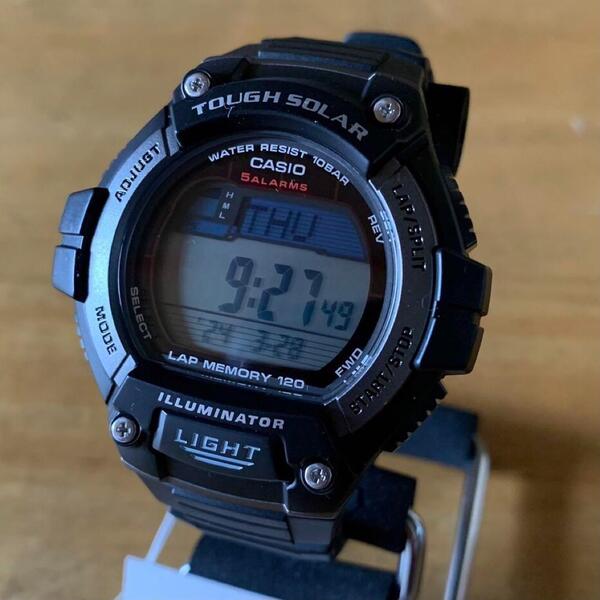 【新品・箱なし】カシオ CASIO タフソーラー デジタル メンズ 腕時計 W-S220-1A ブラック