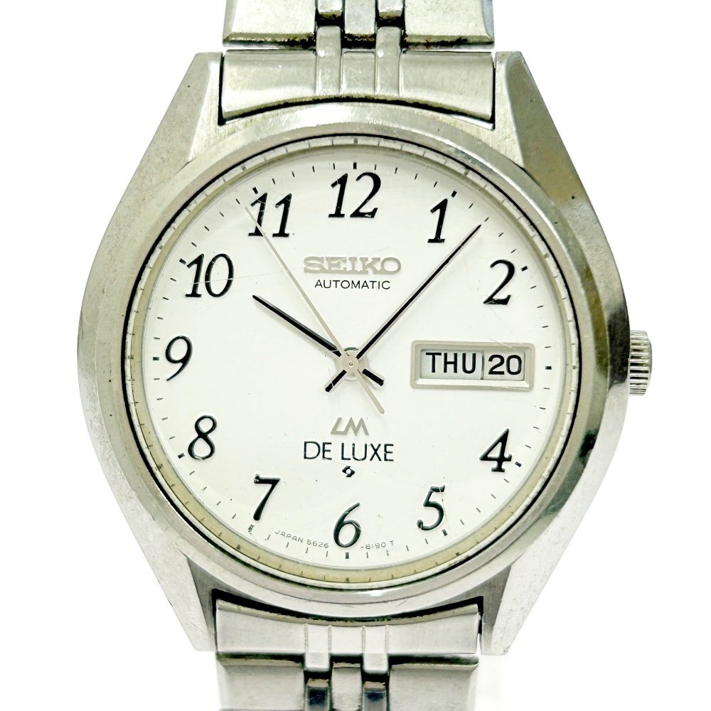 Seiko Deluxe 自動巻き時計 シルバー Yahoo!オークション -「(seiko セイコー) (delux デラックス