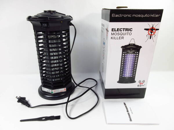 中古美品 送料無料 電撃殺虫器 蚊退治 電撃蚊取り器 電撃殺虫灯 蚊駆除 害虫駆除 アウトドア 虫取機