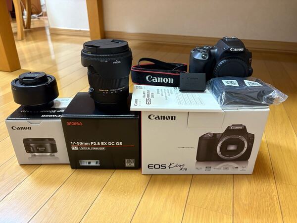 【美品】キャノン デジタル一眼レフEOS Kiss X10純正含レンズ2本セット Canon
