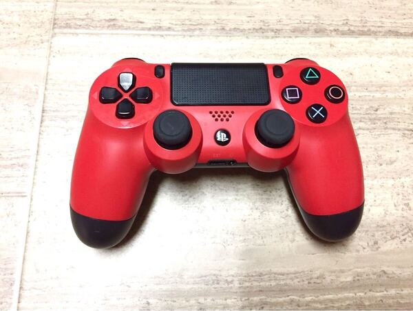 ★美品即決★分解清掃済み★PS4 SONY純正品 コントローラー デュアルショック4 マグマレッド