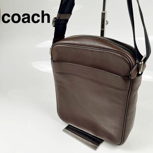 【極美品】coach コーチ バッグ バック レザー メンズ レディース メッセンジャーバッグ ショルダーバッグ ブラウン ボディバッグ