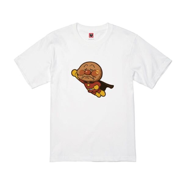 USOT うそT 18時過ぎの半額パンマン 飛んでますよ おもしろTシャツ 半袖Tシャツ かわいい パロディ Tee ゆるい ホワイト 白 M