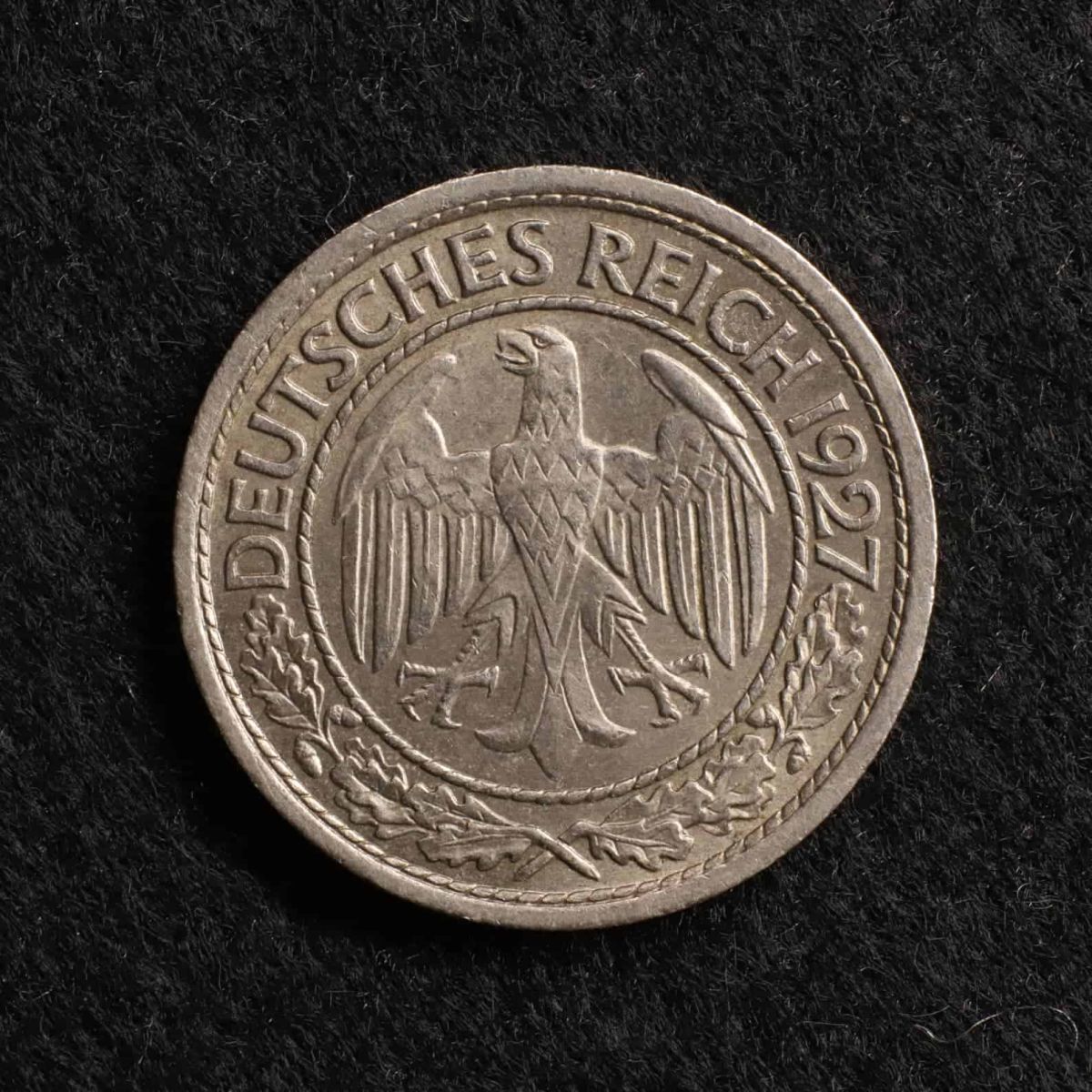 ドイツ・ワイマール共和国 50ペニヒ硬貨☆1927年A/準未使用・極美品/ ドイツ 硬貨 50ペニヒの値段と価格推移は?|1件の売買データ