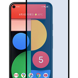2枚入り Google Pixel5 ( 6インチ ) 強化ガラスフィルム フルカバー Full Glue