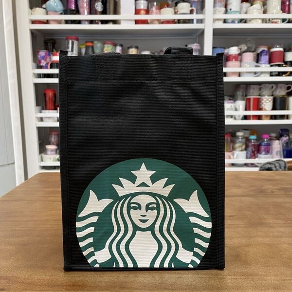 スターバックス トートバッグ スタバ 海外限定 ホワイト お弁当入り ランチバッグ 黒トートバッグ 男女兼用