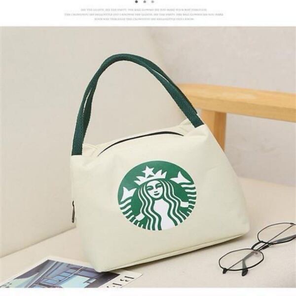 スターバックス海外限定 スタバ日本未発売 トートバック 弁当バッグ 小物入れ ホワイト