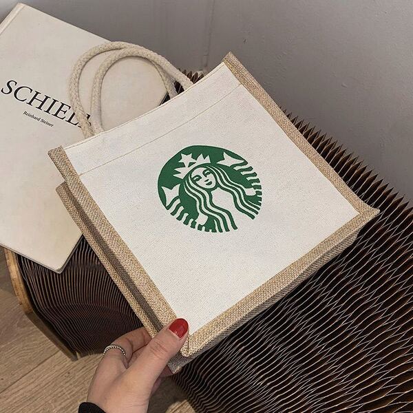 スターバックス トートバッグ スタバ 海外限定 ホワイト
