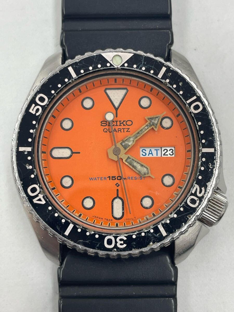 【稼動/新品電池】SEIKO ダイバーズ オレンジ文字盤 腕時計 希少レトロ Yahoo!オークション -「seiko ダイバー オレンジ」の落札相場