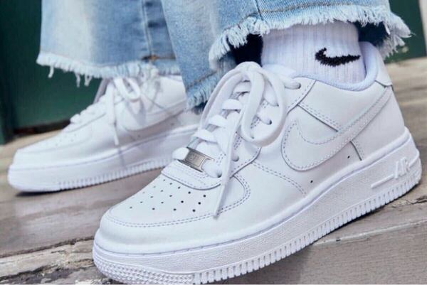 即決25cm NIKE AIR FORCE1 LE ナイキ エア フォース 1 White 新品正規 白