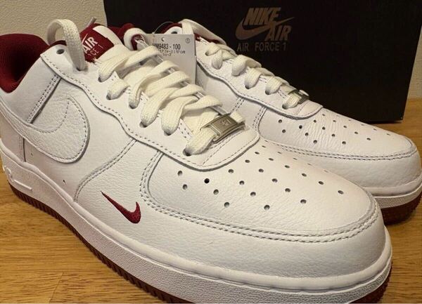 即決26.5cm NIKE AIR FORCE 1 LO LV8 ナイキ エアフォース AF1 '07 LV8 White/Burgundy US8.5 HM9483-100 新品