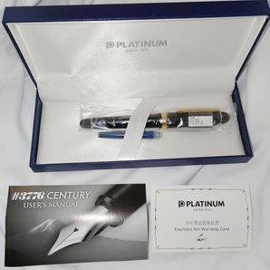 送料無料◆新品◆プラチナ万年筆 PNB-10000 #1-3 #3776 ブラックインブラック 中字 M センチュリー CENTURY PLATINUM Black プラチナ萬年筆