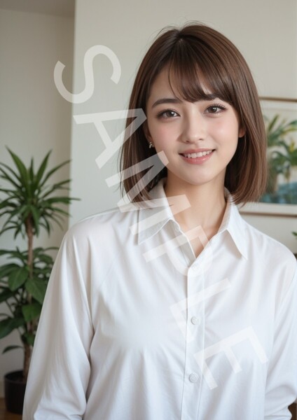 №420 アート A4サイズ ポスター AI 美女ポスター イラスト アイドル コスプレ OL 美女 モデル グラビア インテリア かわいい コロアート