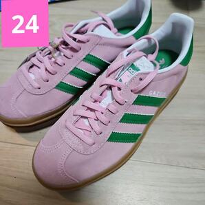 24 adidas GAZELLE BOLD ピンク グリーン 緑 pink