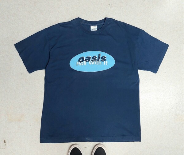 90's IRELAND製 OASIS Roll With It Tシャツ XLサイズ オアシス
