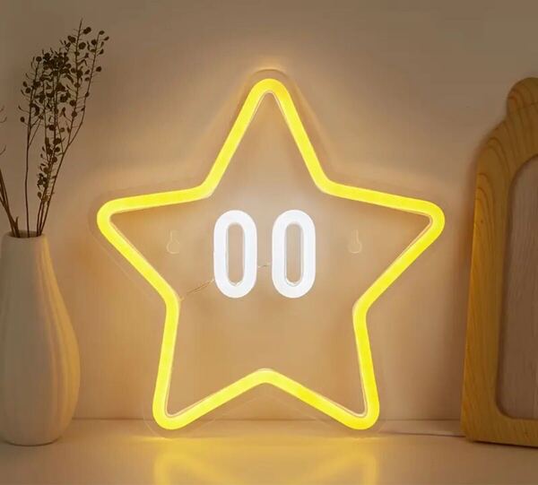 スター LED ネオンサイン アメリカ お部屋の装飾 ガレージ装飾 ネオンライト 看板 アメリカン雑貨 照明 LED 星 おしゃれ Bar インテリア