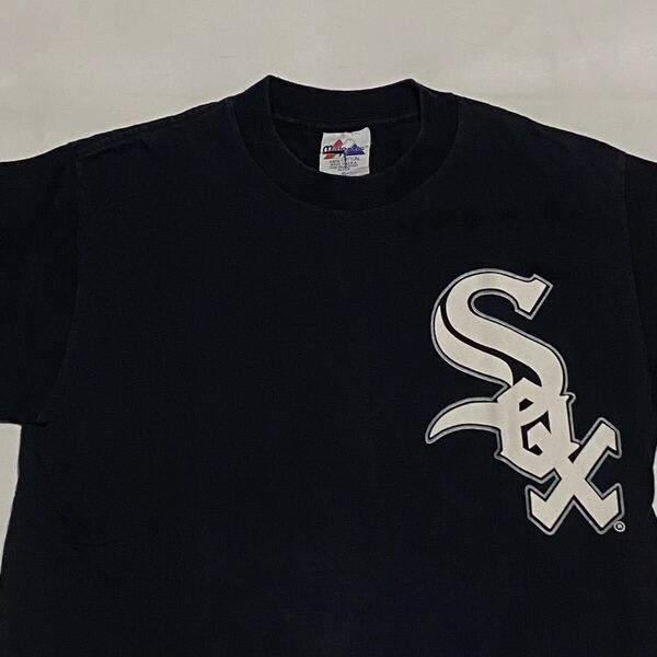 80's 90's majestic メジャーリーグベースボール ホワイトソックス ロゴプリントTシャツ USA製 Mサイズ ビンテージ古着 シングルステッチ