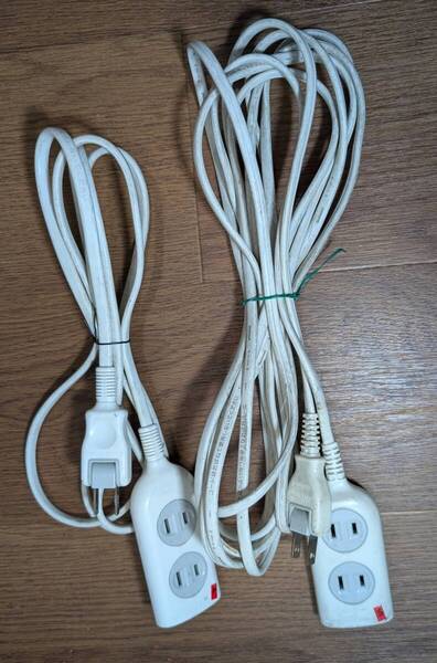 電源タップ 5m 2m 3口 2本 コンセントタップ 延長コード 工事物件タップ OAタップ
