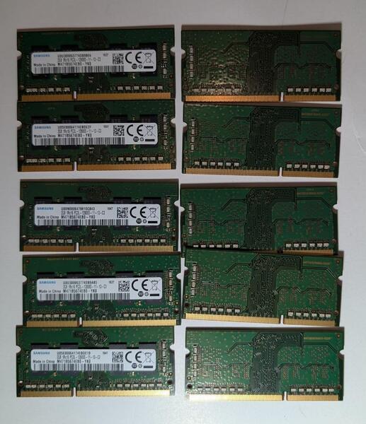 ノートPC用メモリ 2G×10枚 DDR3 PC3-12800 Samsung